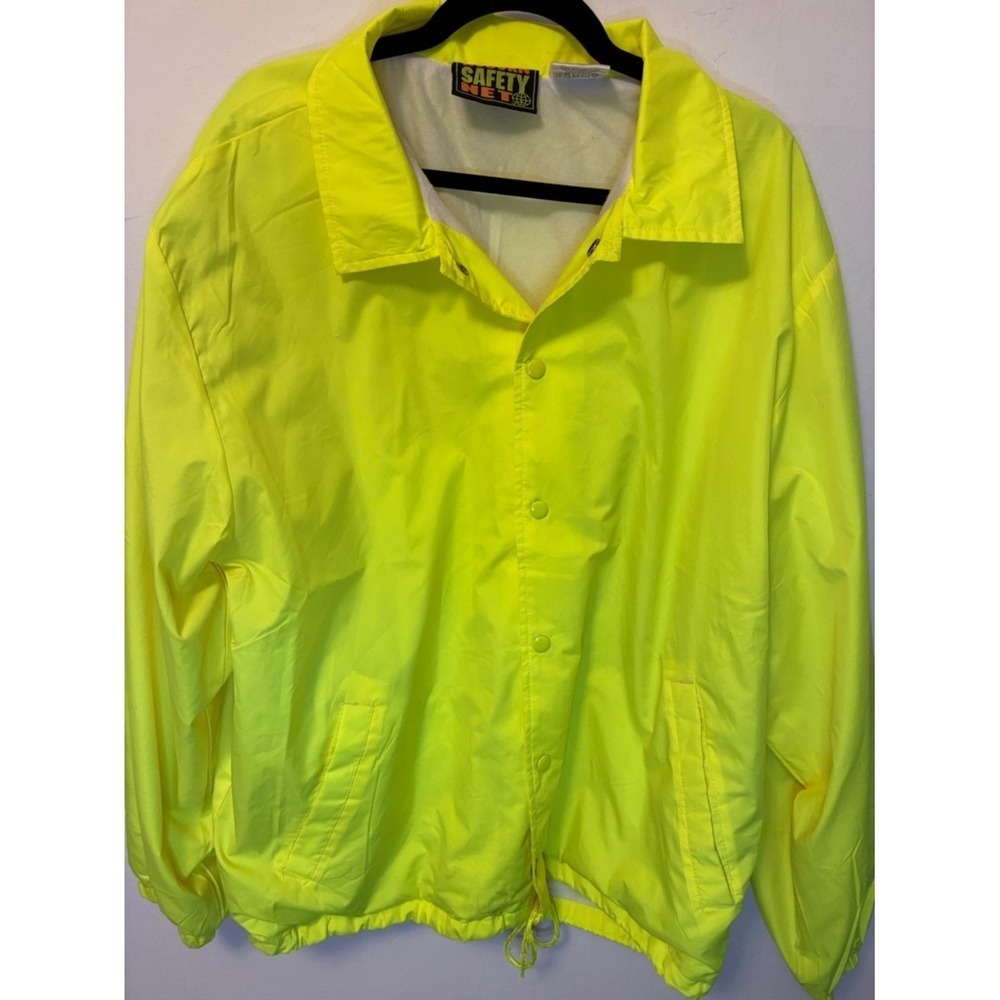 NWT High-Visibility Yellow Windbreaker Jacket XL